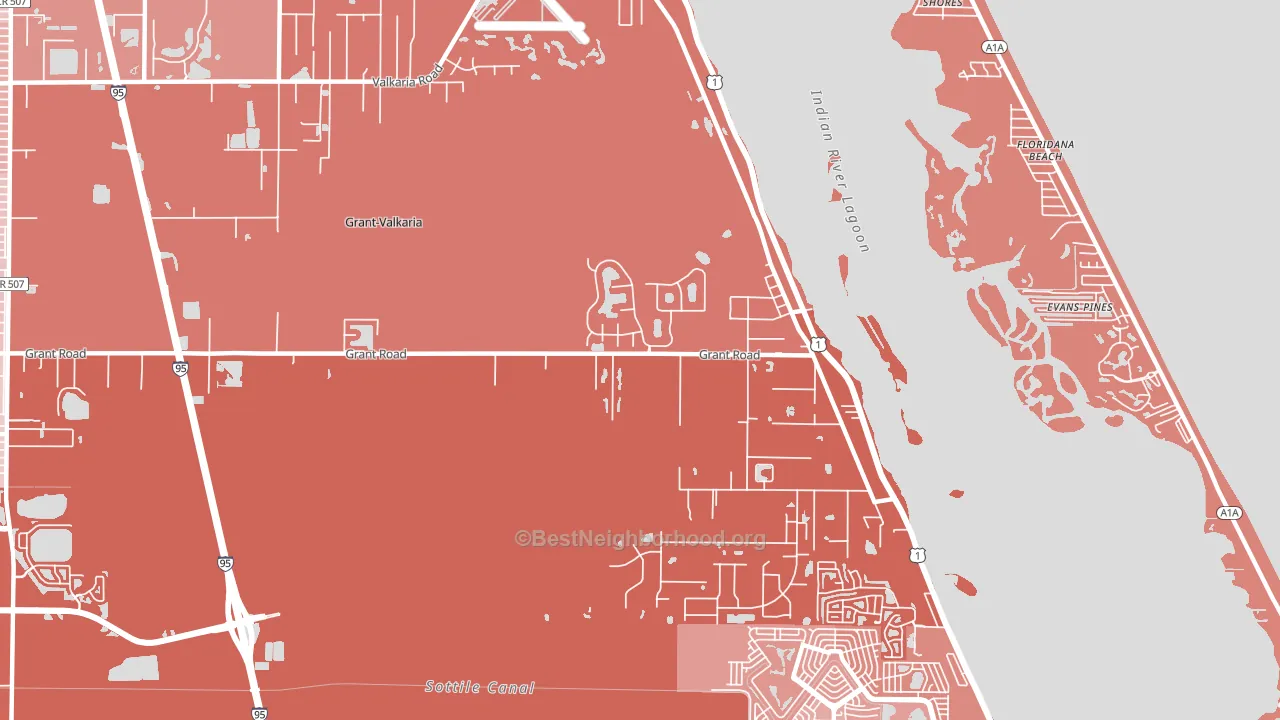 32949, FL block-group political-lean map