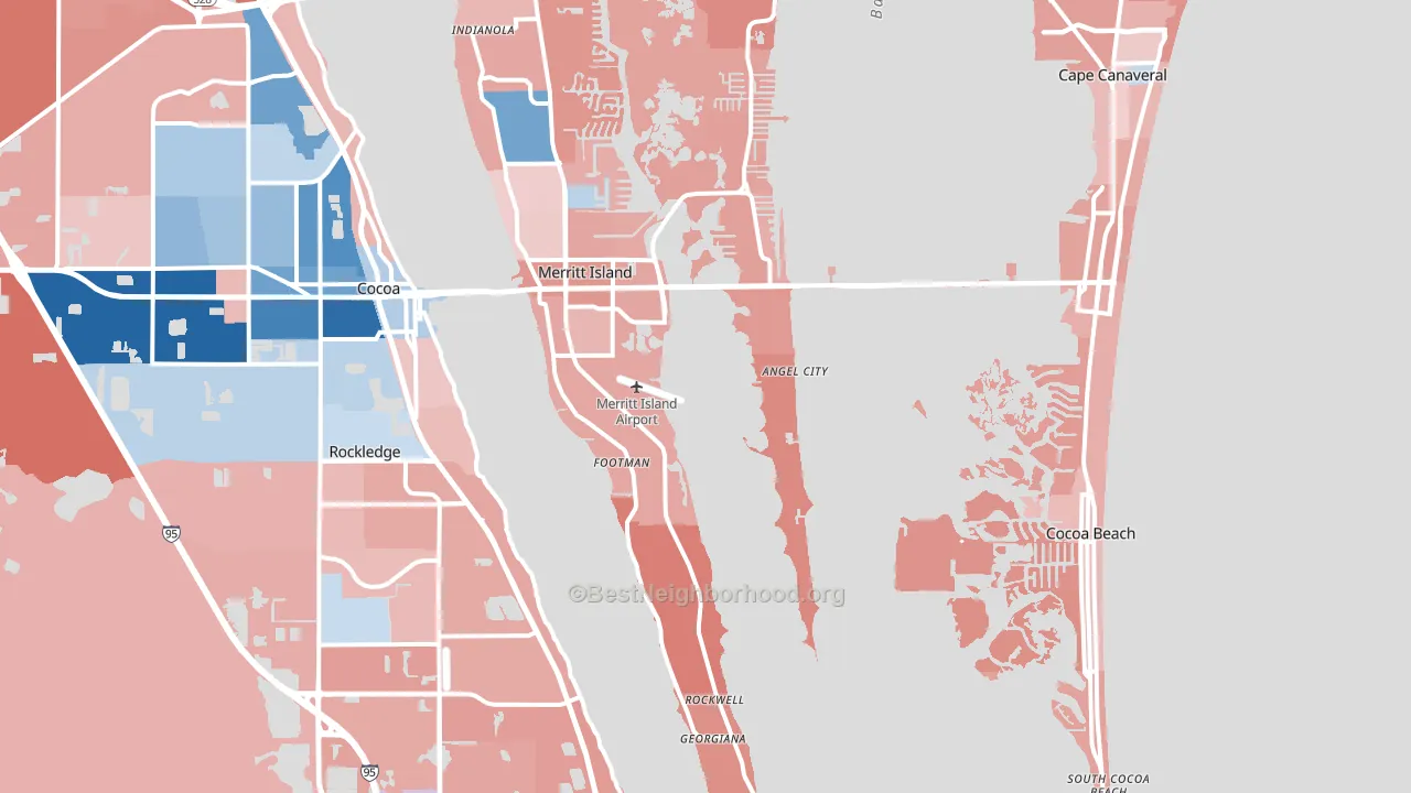 32952, FL block-group political-lean map