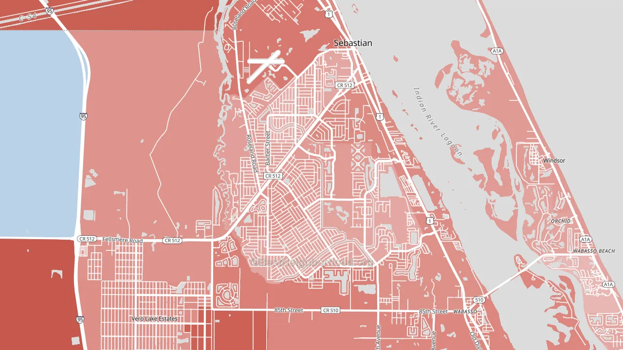32958, FL block-group political-lean map