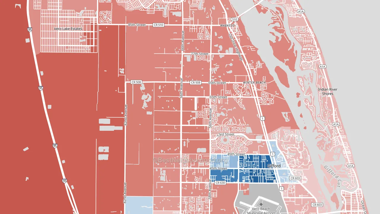 32967, FL block-group political-lean map