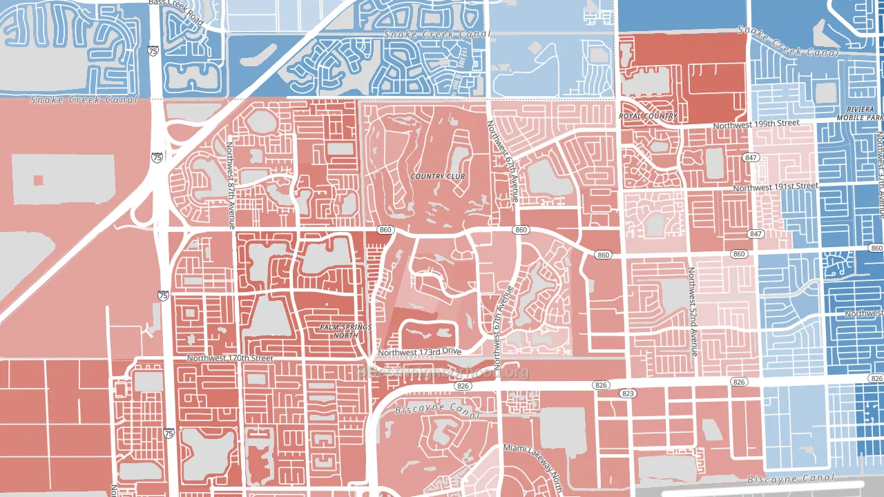 33015, FL block-group political-lean map
