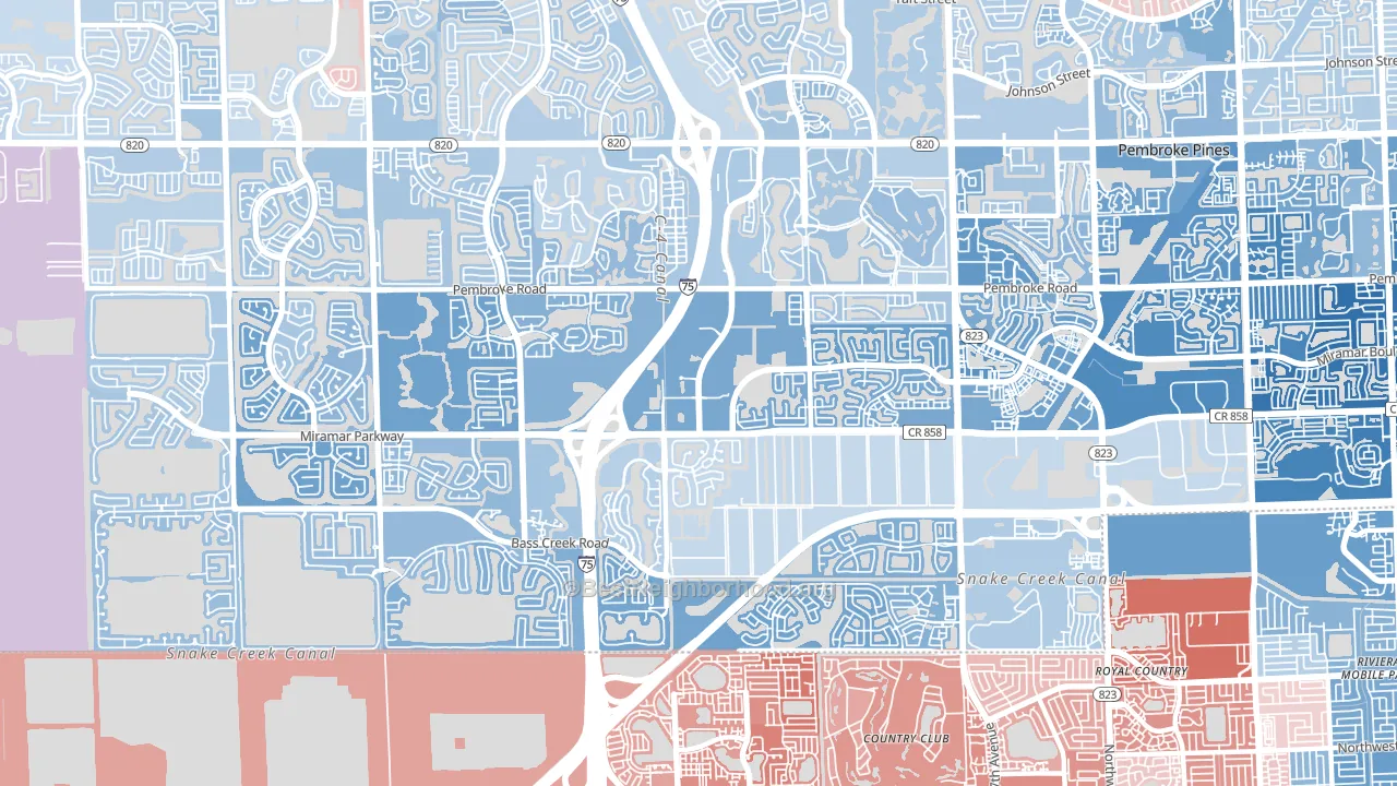 33027, FL block-group political-lean map