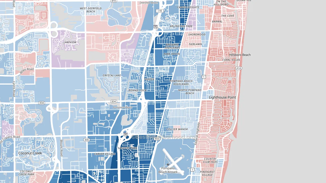 33064, FL block-group political-lean map