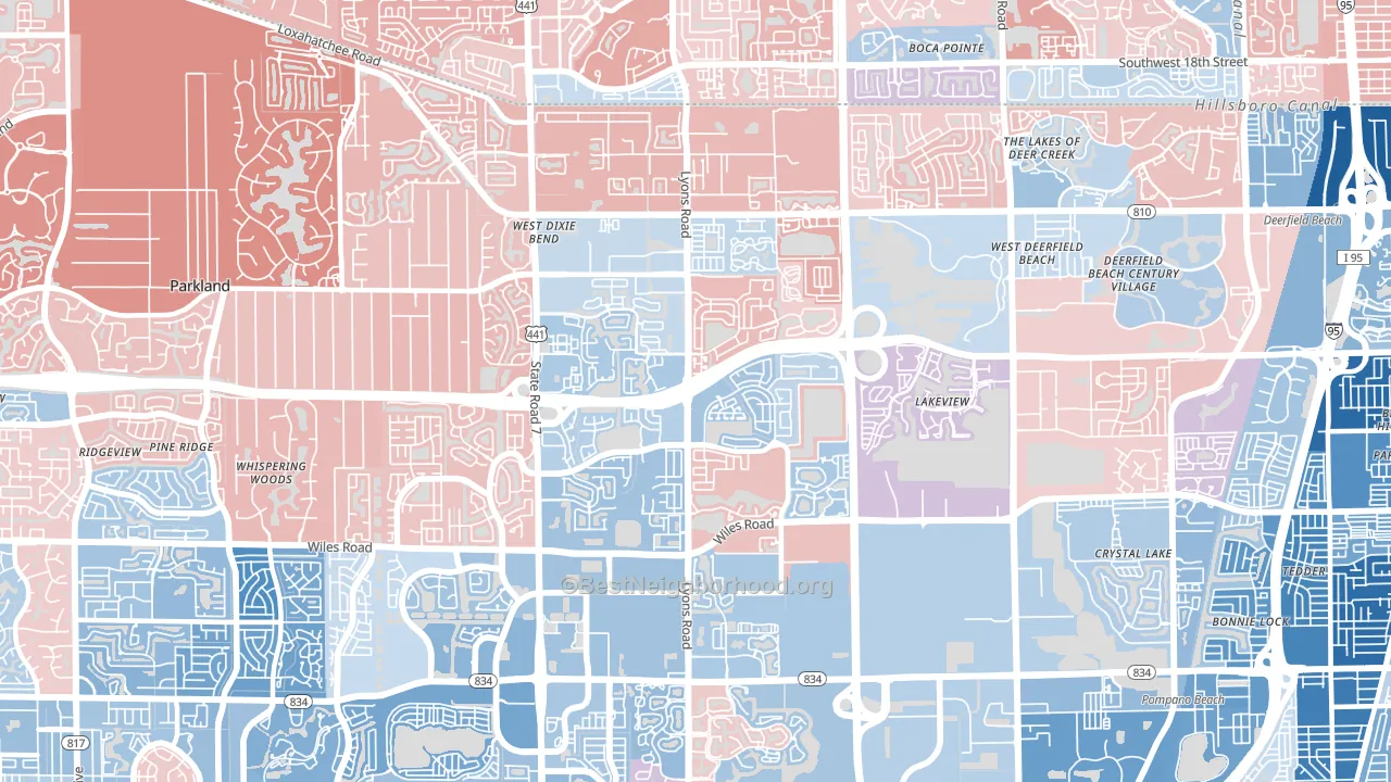 33073, FL block-group political-lean map