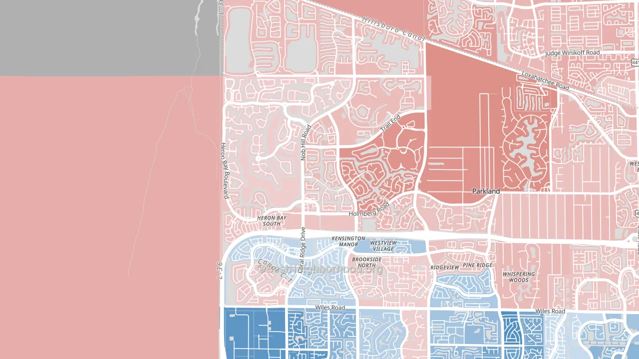 33076, FL block-group political-lean map