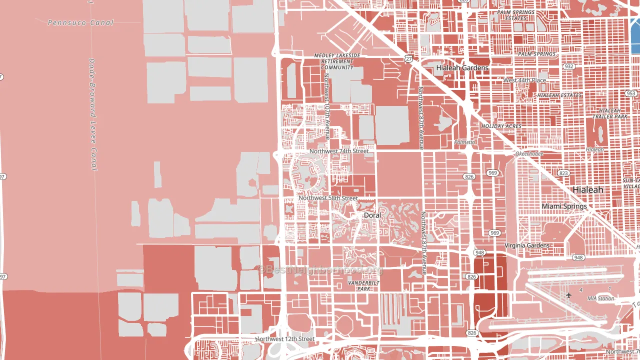 33178, FL block-group political-lean map