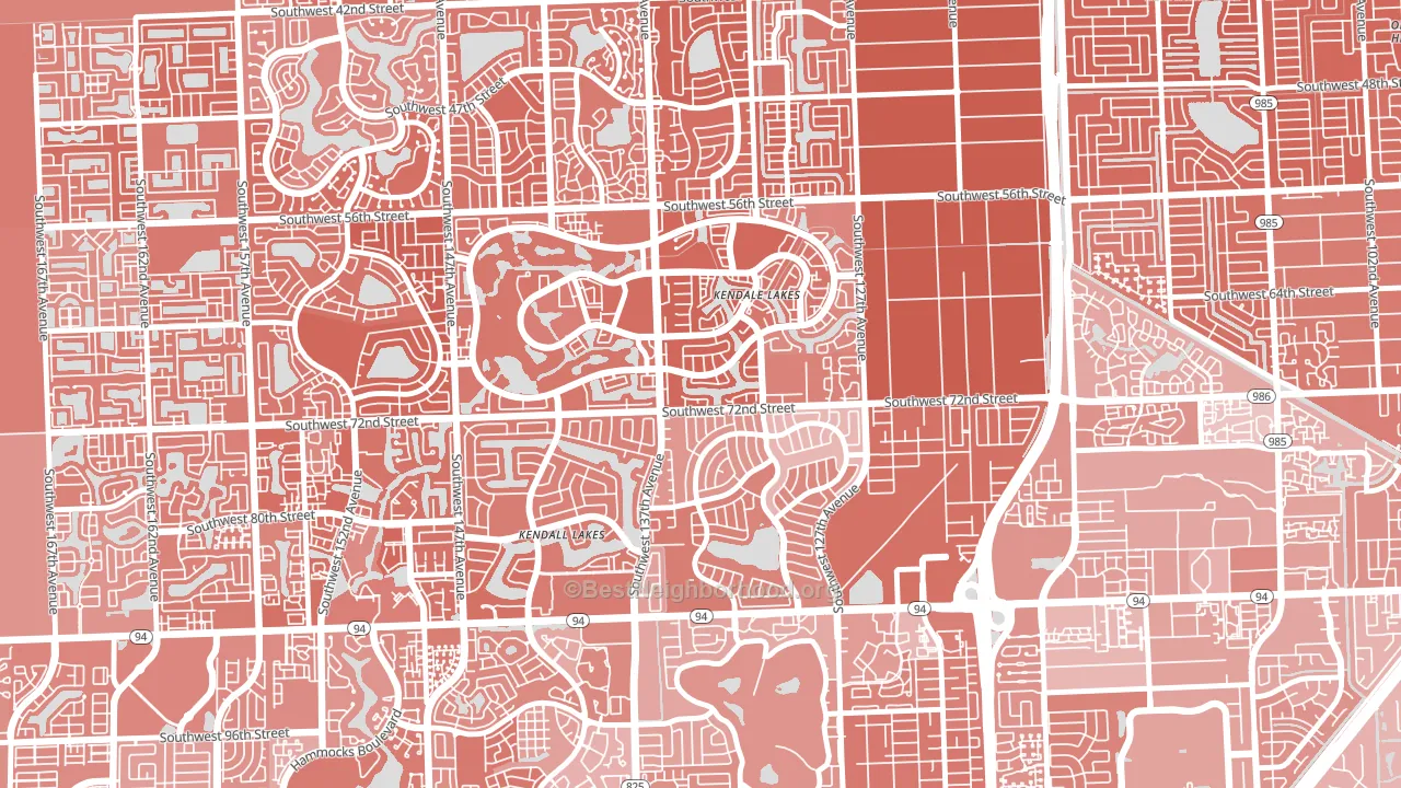33183, FL block-group political-lean map