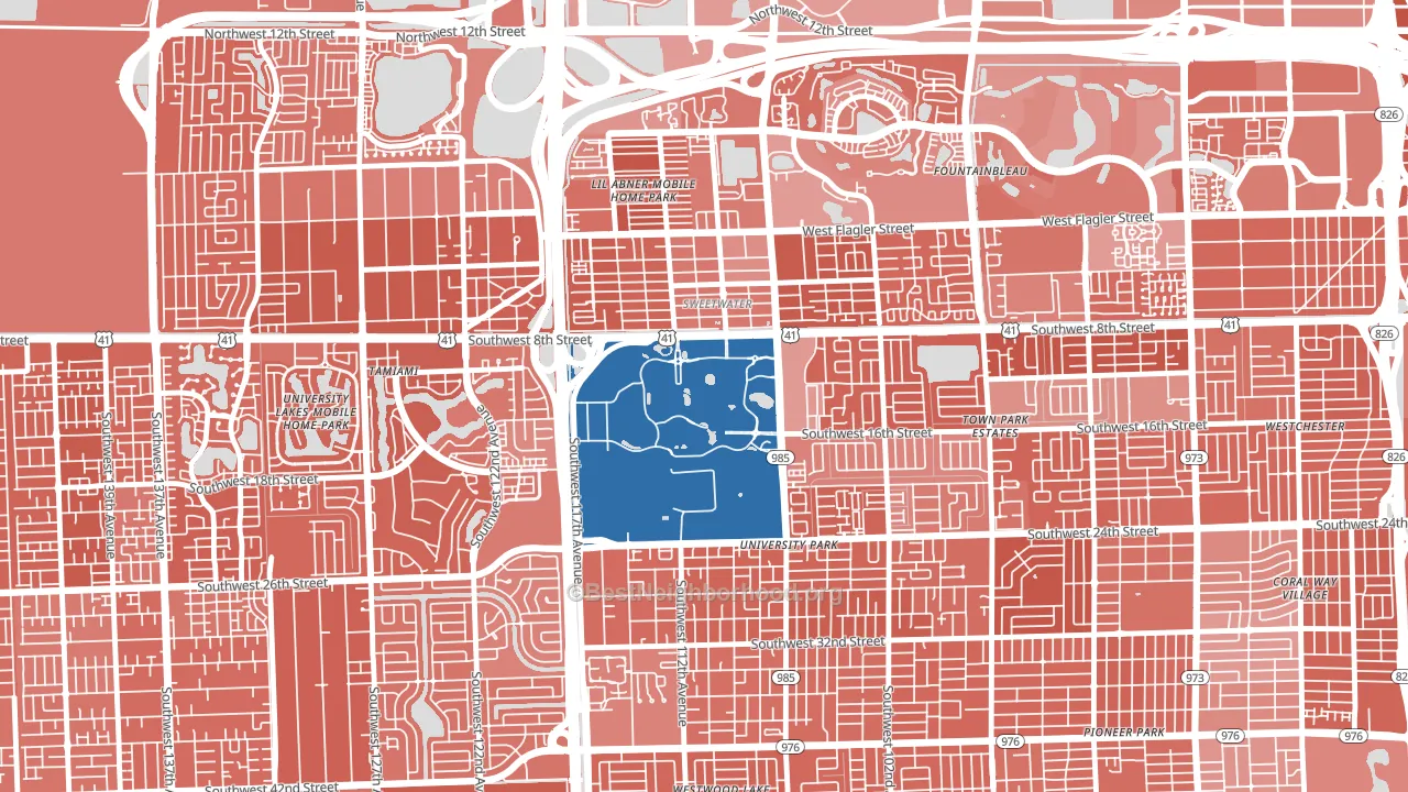 33199, FL block-group political-lean map