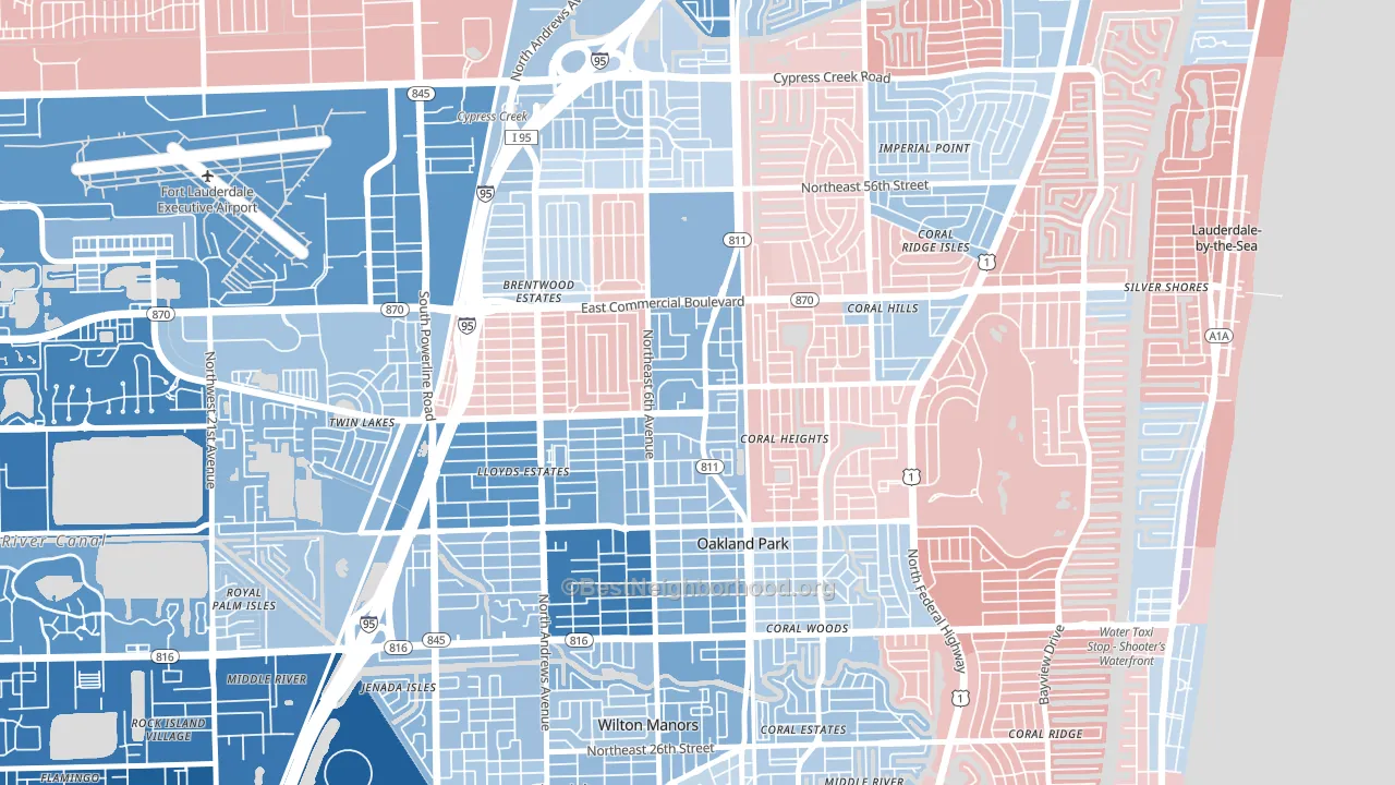33334, FL block-group political-lean map