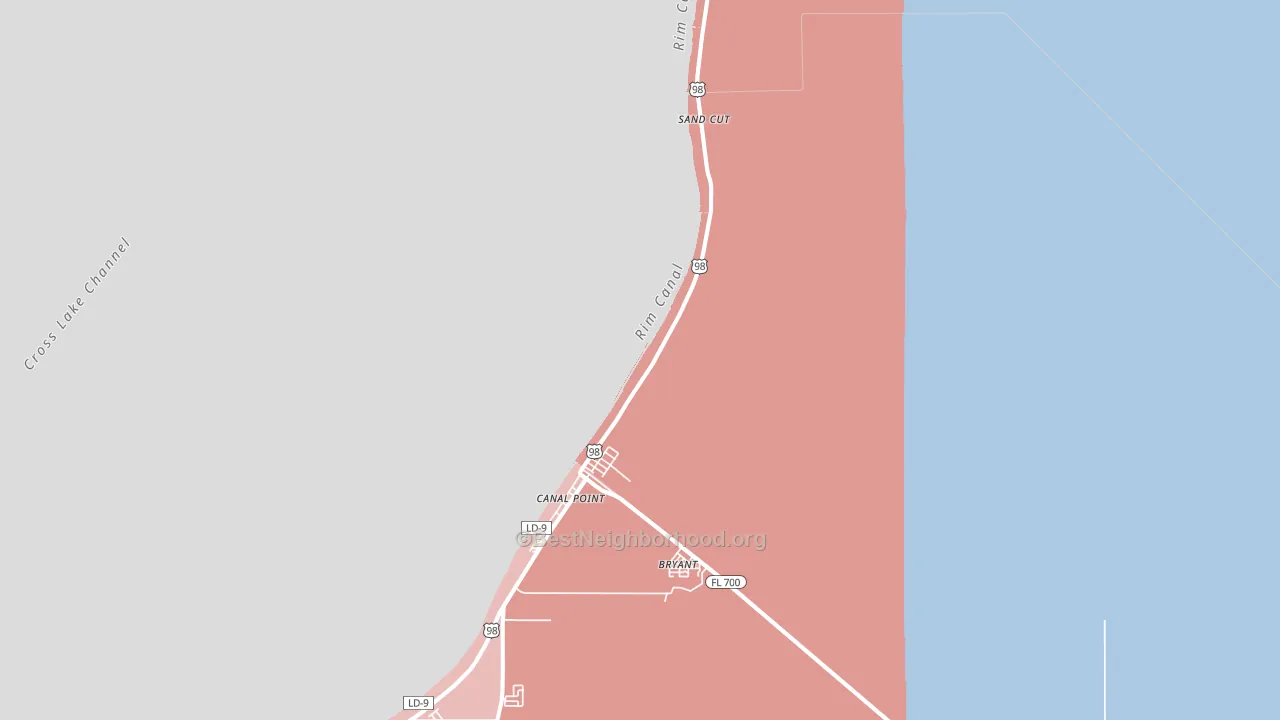 33438, FL block-group political-lean map