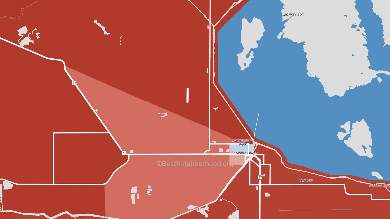 33471, FL block-group political-lean map