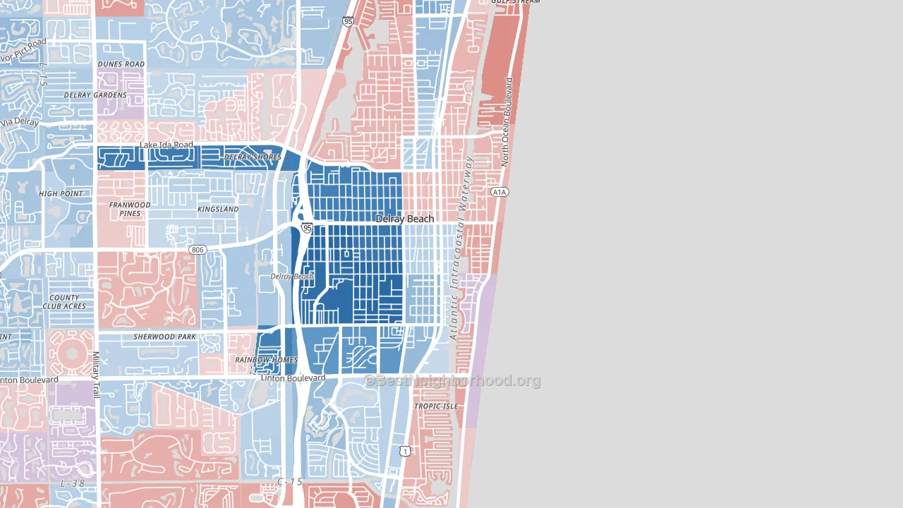 33483, FL block-group political-lean map