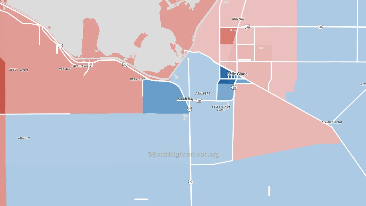 33493, FL block-group political-lean map