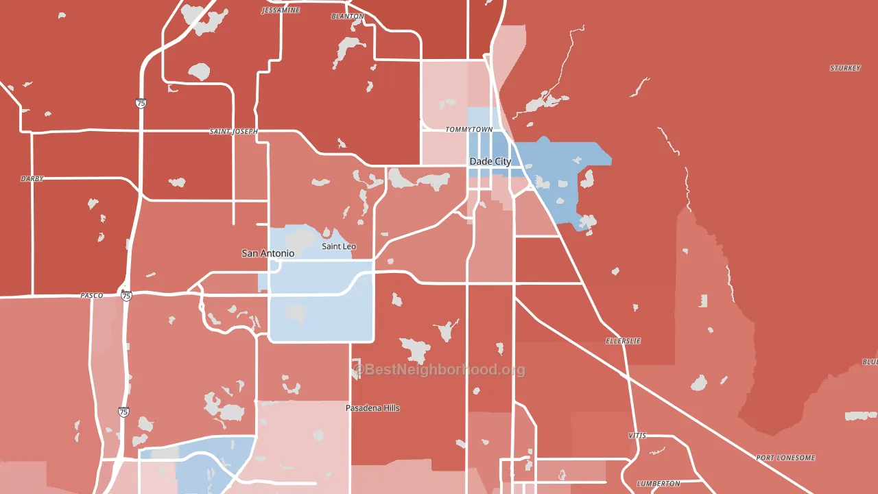 33525, FL block-group political-lean map