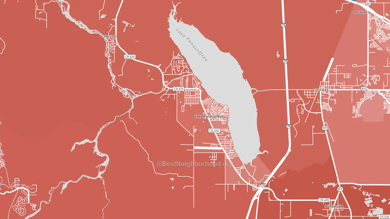33538, FL block-group political-lean map
