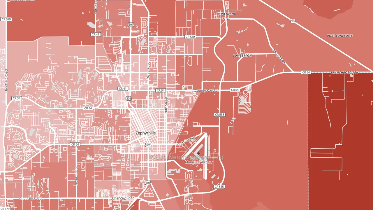 33540, FL block-group political-lean map