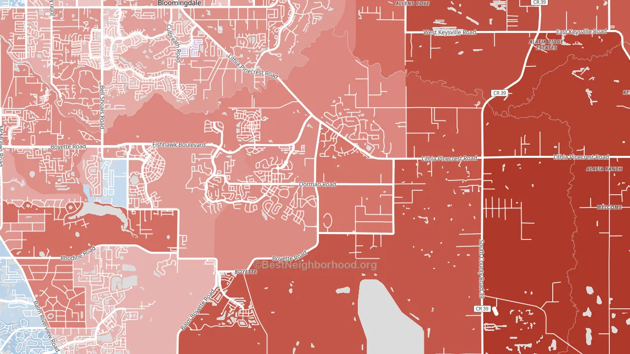 33547, FL block-group political-lean map