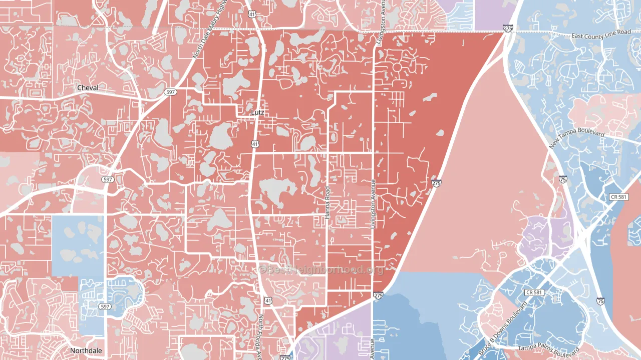 33549, FL block-group political-lean map