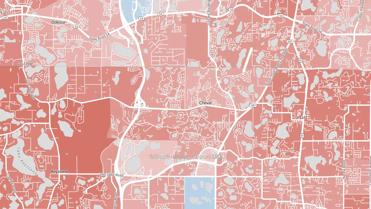33558, FL block-group political-lean map