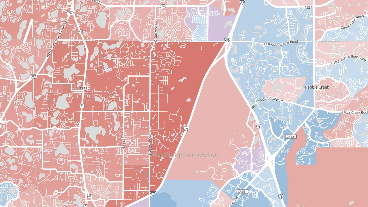 33559, FL block-group political-lean map