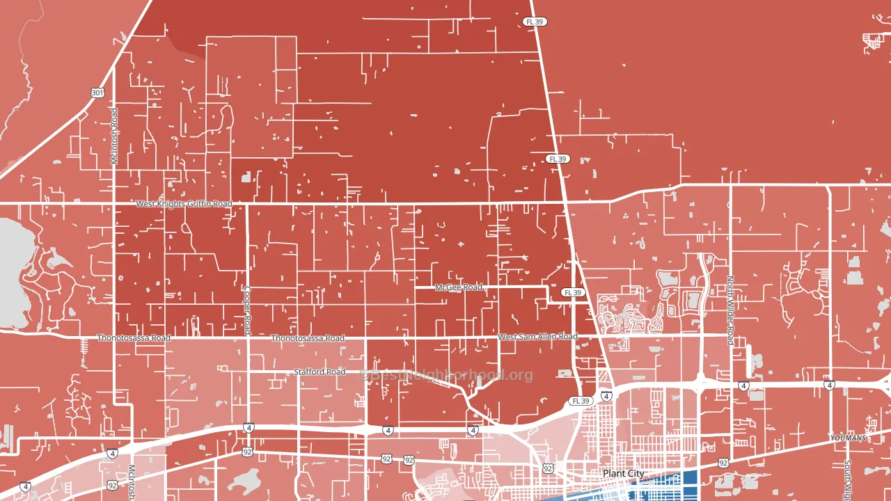 33565, FL block-group political-lean map