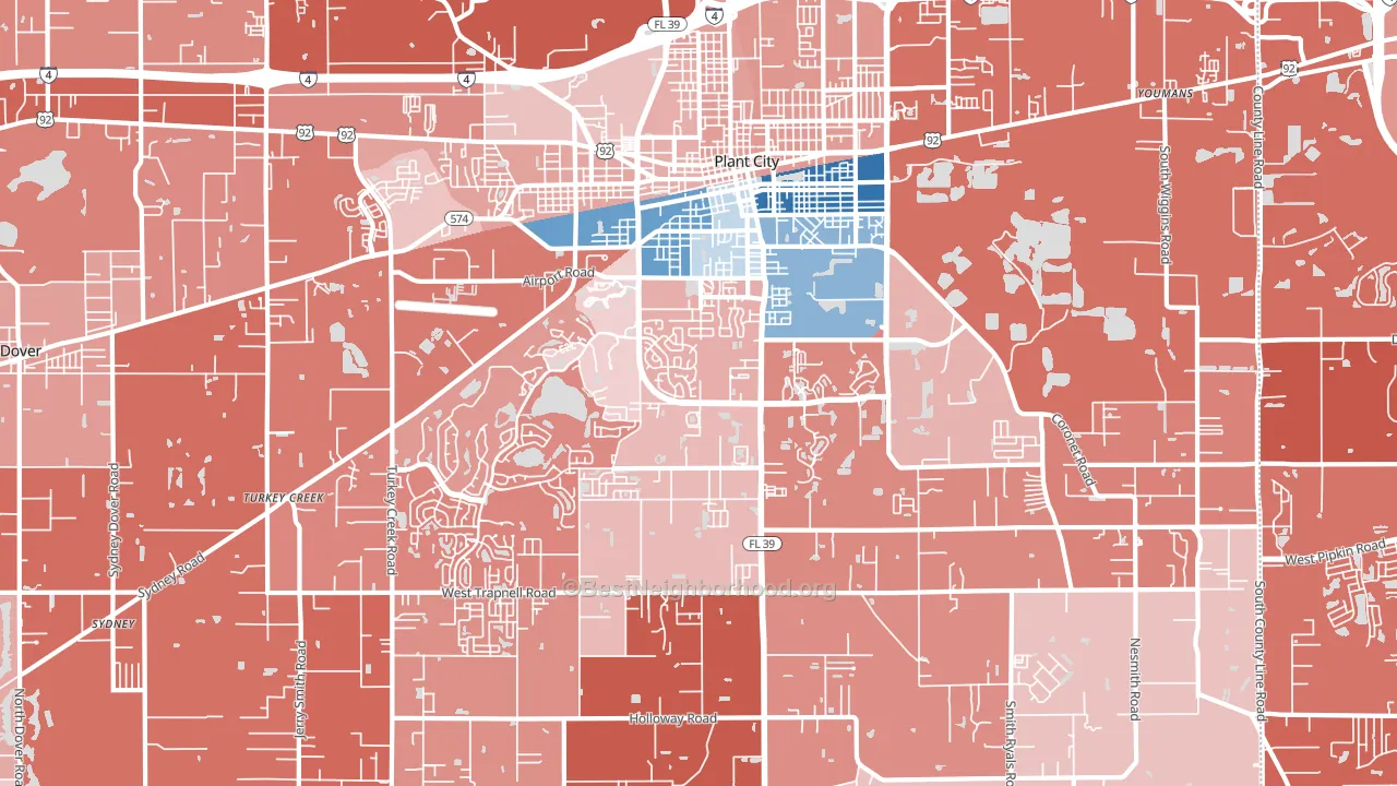 33566, FL block-group political-lean map