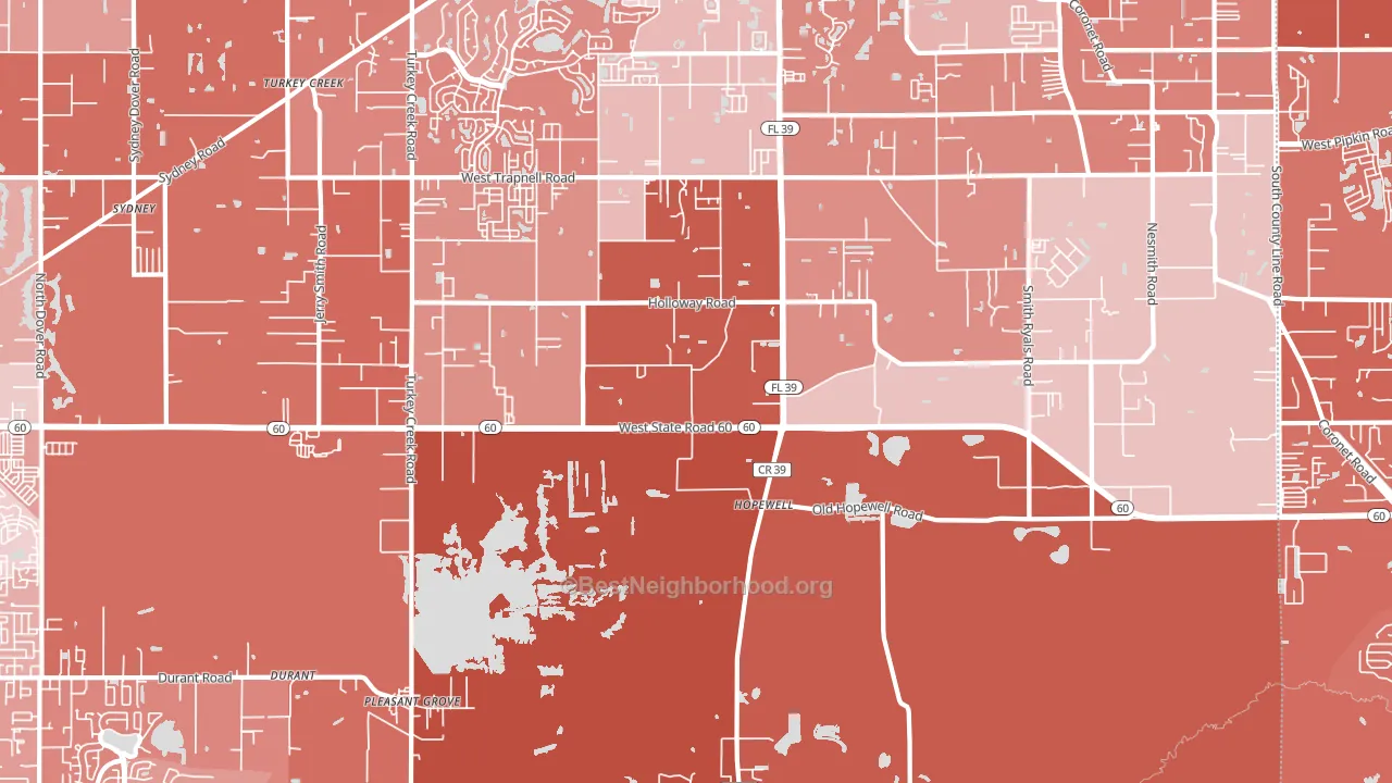 33567, FL block-group political-lean map