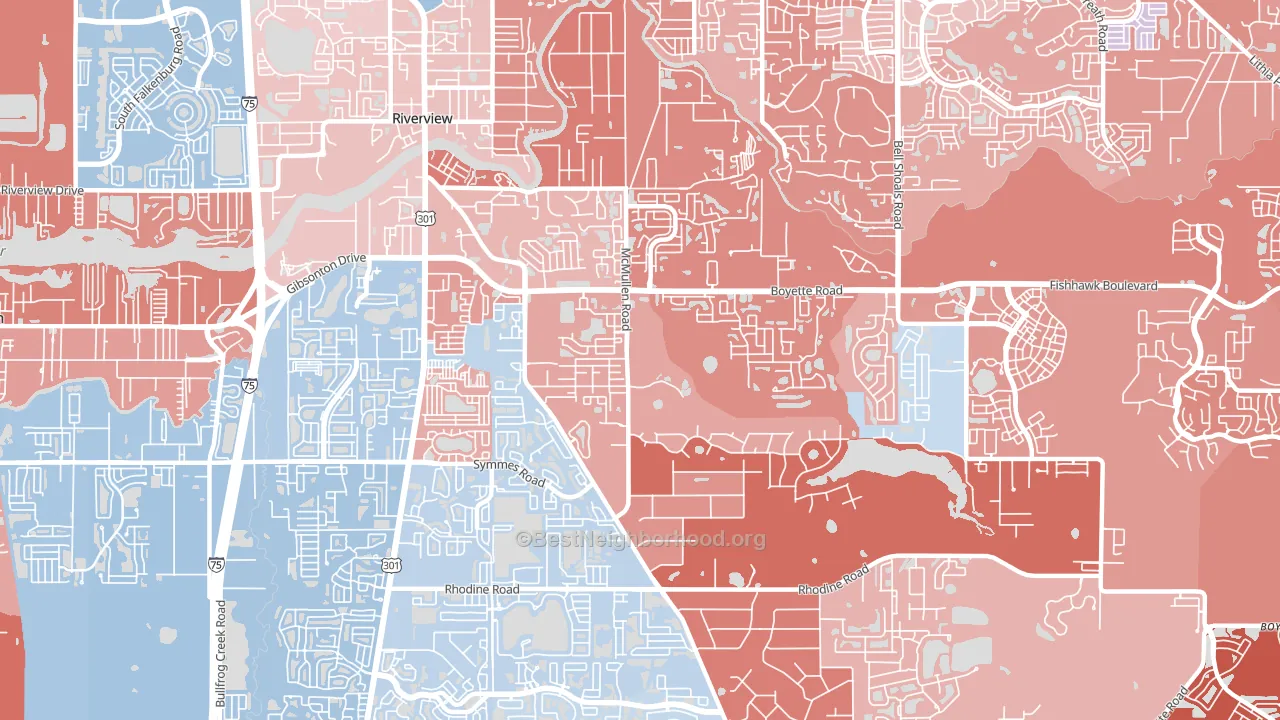 33569, FL block-group political-lean map