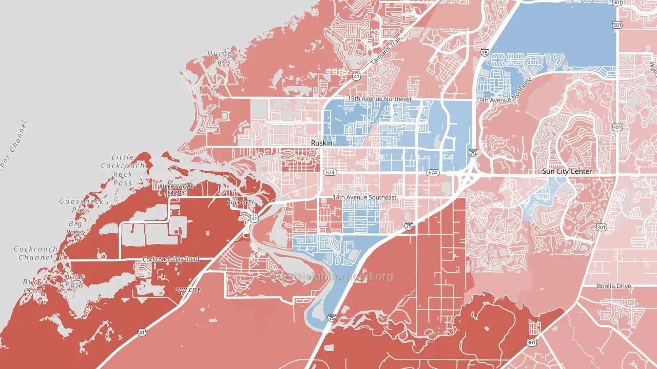33570, FL block-group political-lean map