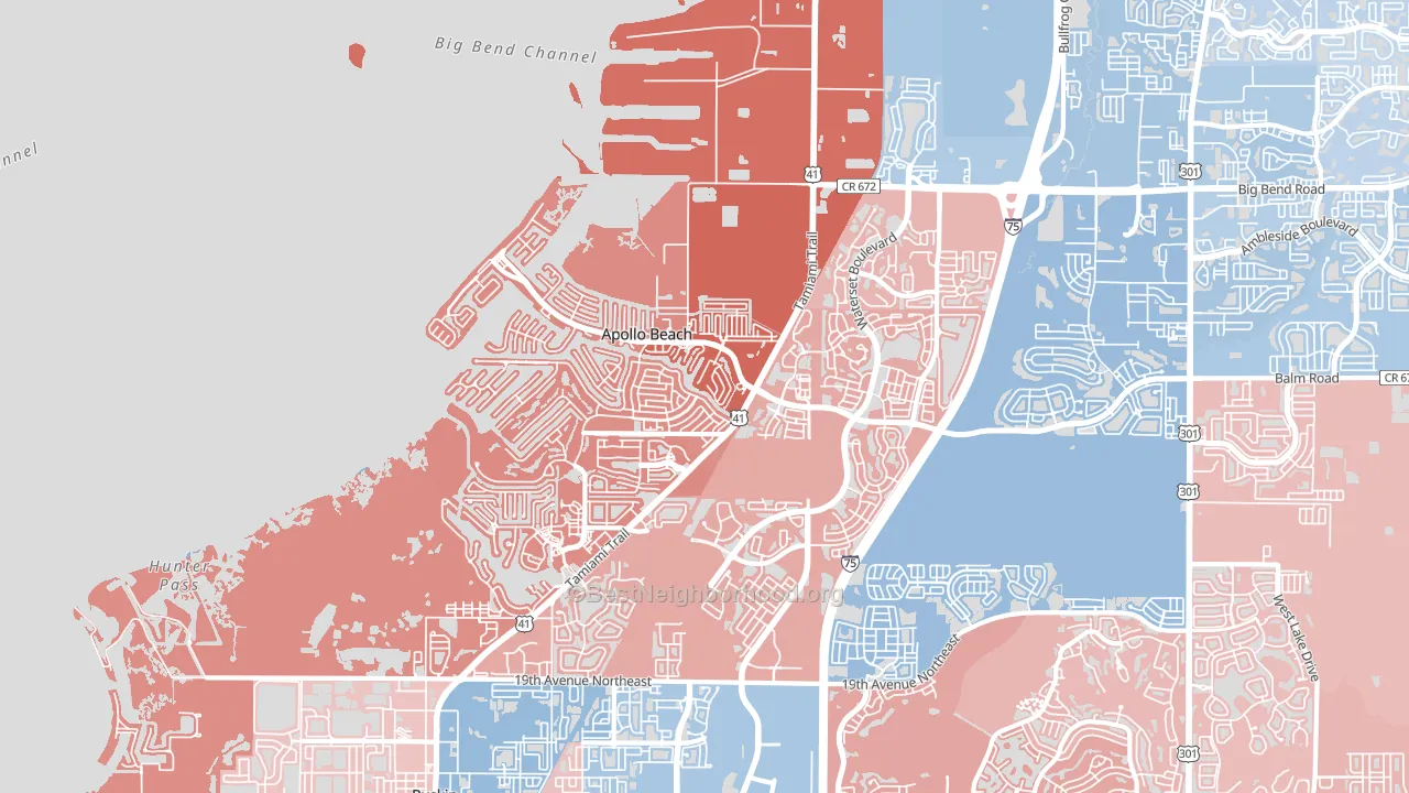 33572, FL block-group political-lean map