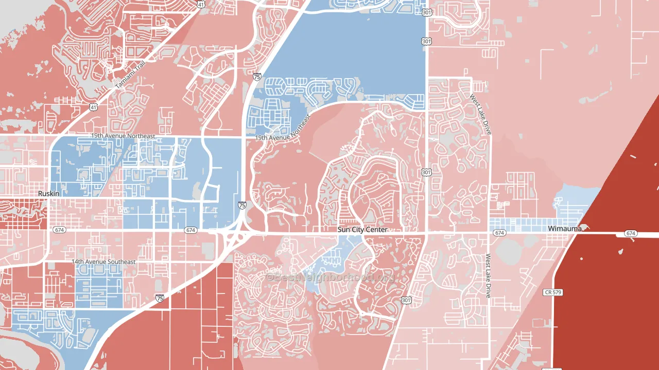 33573, FL block-group political-lean map
