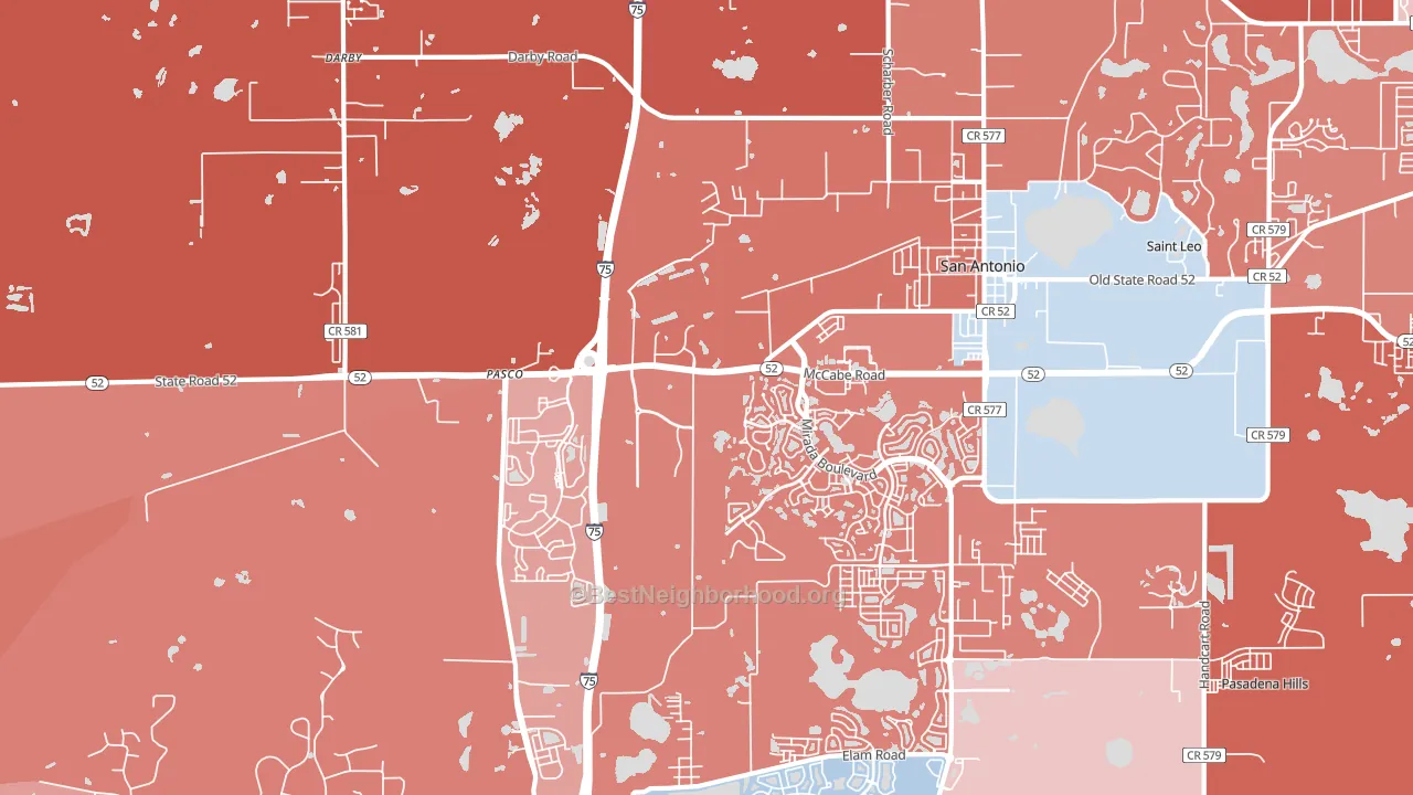 33576, FL block-group political-lean map