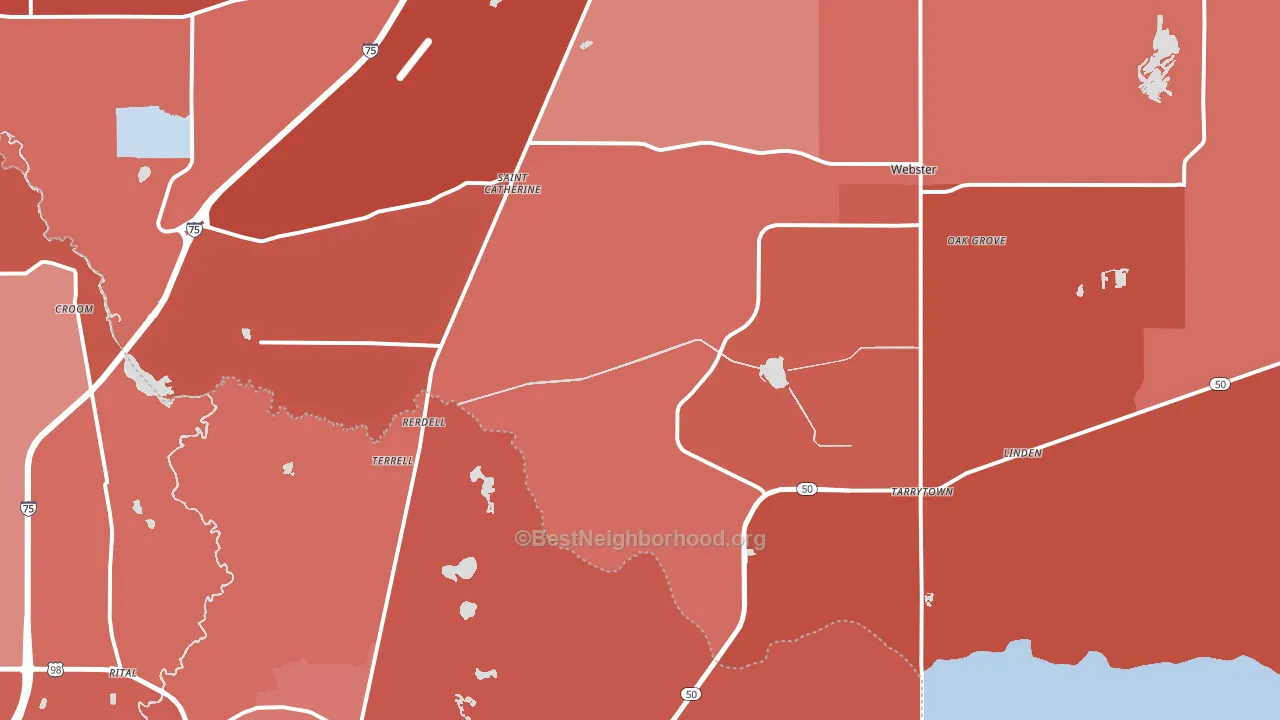 33597, FL block-group political-lean map