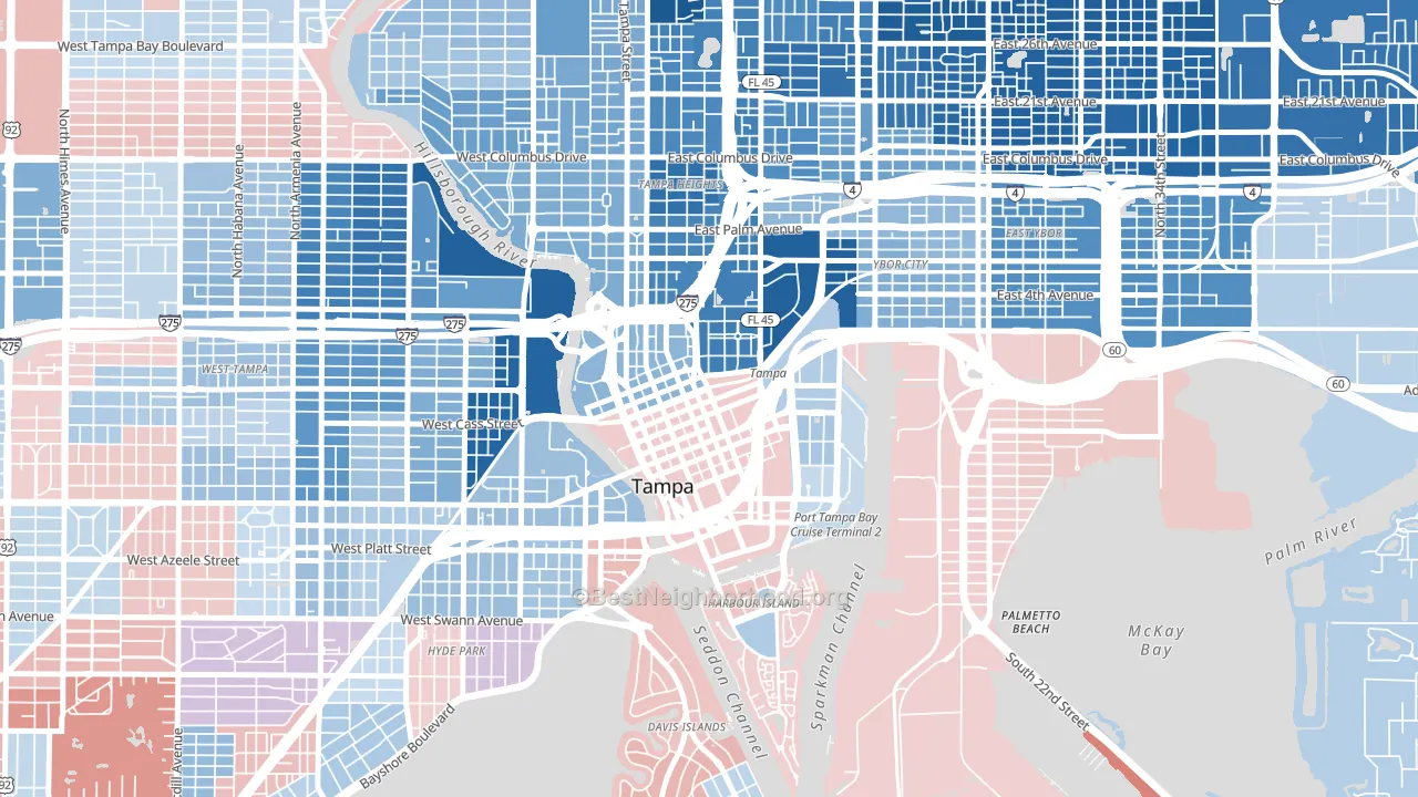 33602, FL block-group political-lean map