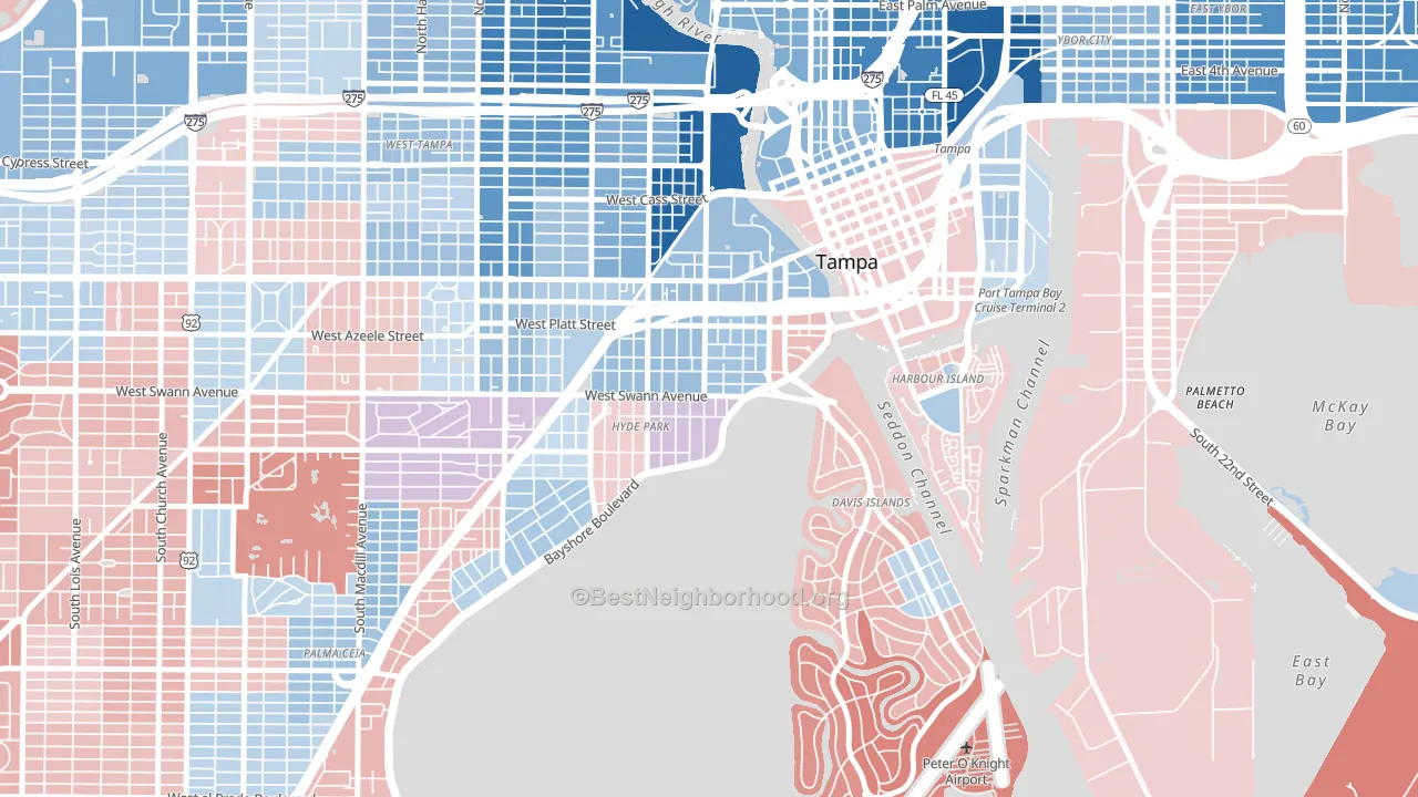 33606, FL block-group political-lean map