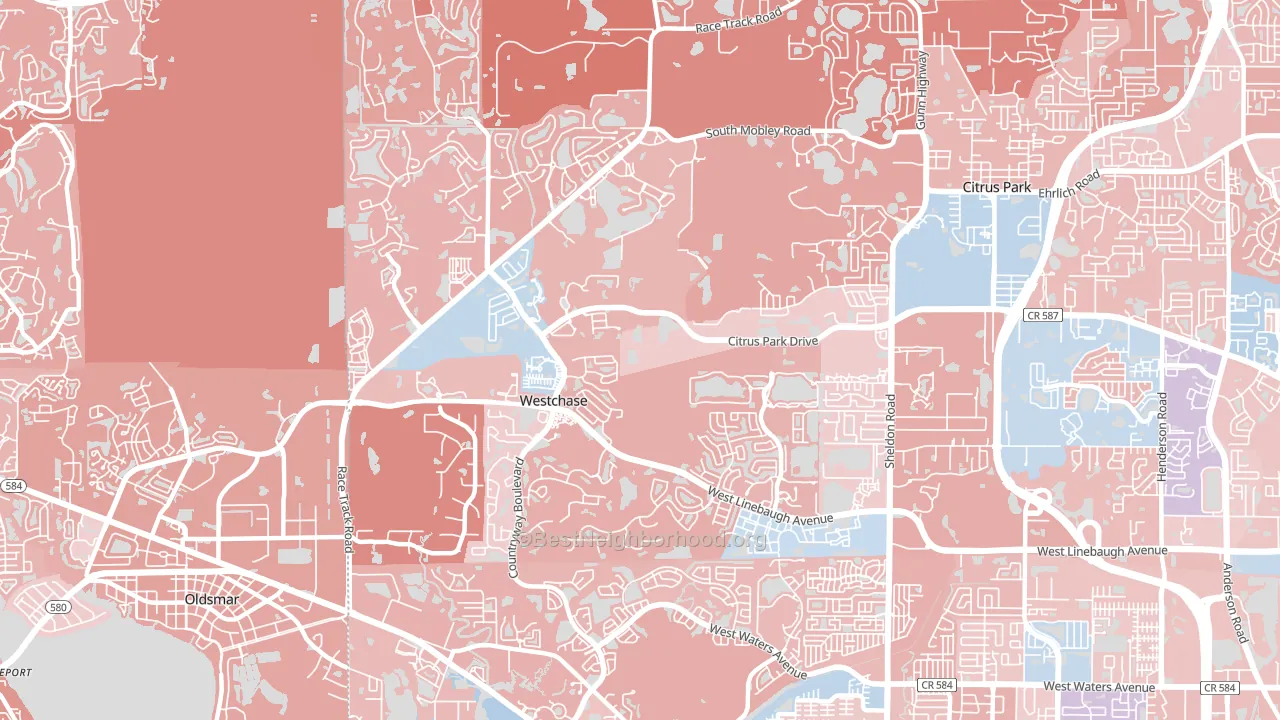 33626, FL block-group political-lean map
