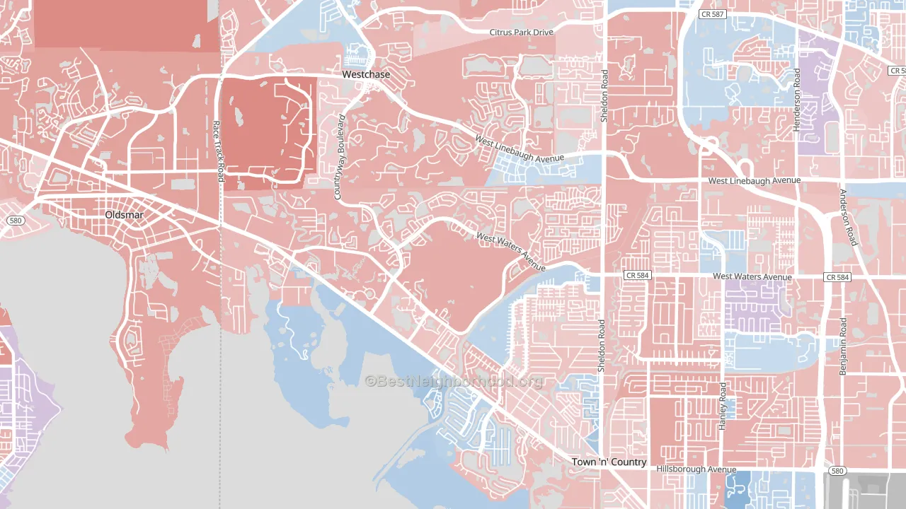 33635, FL block-group political-lean map
