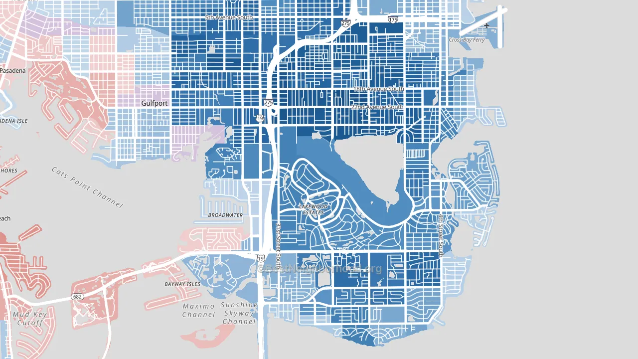 33712, FL block-group political-lean map