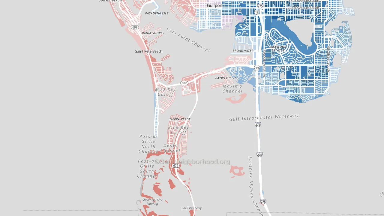 33715, FL block-group political-lean map