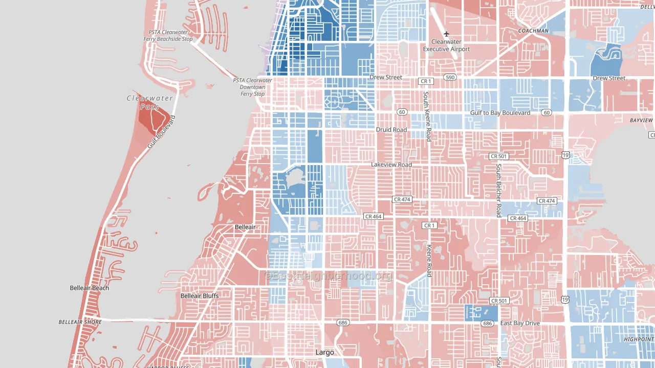 33756, FL block-group political-lean map