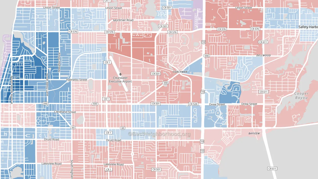 33765, FL block-group political-lean map