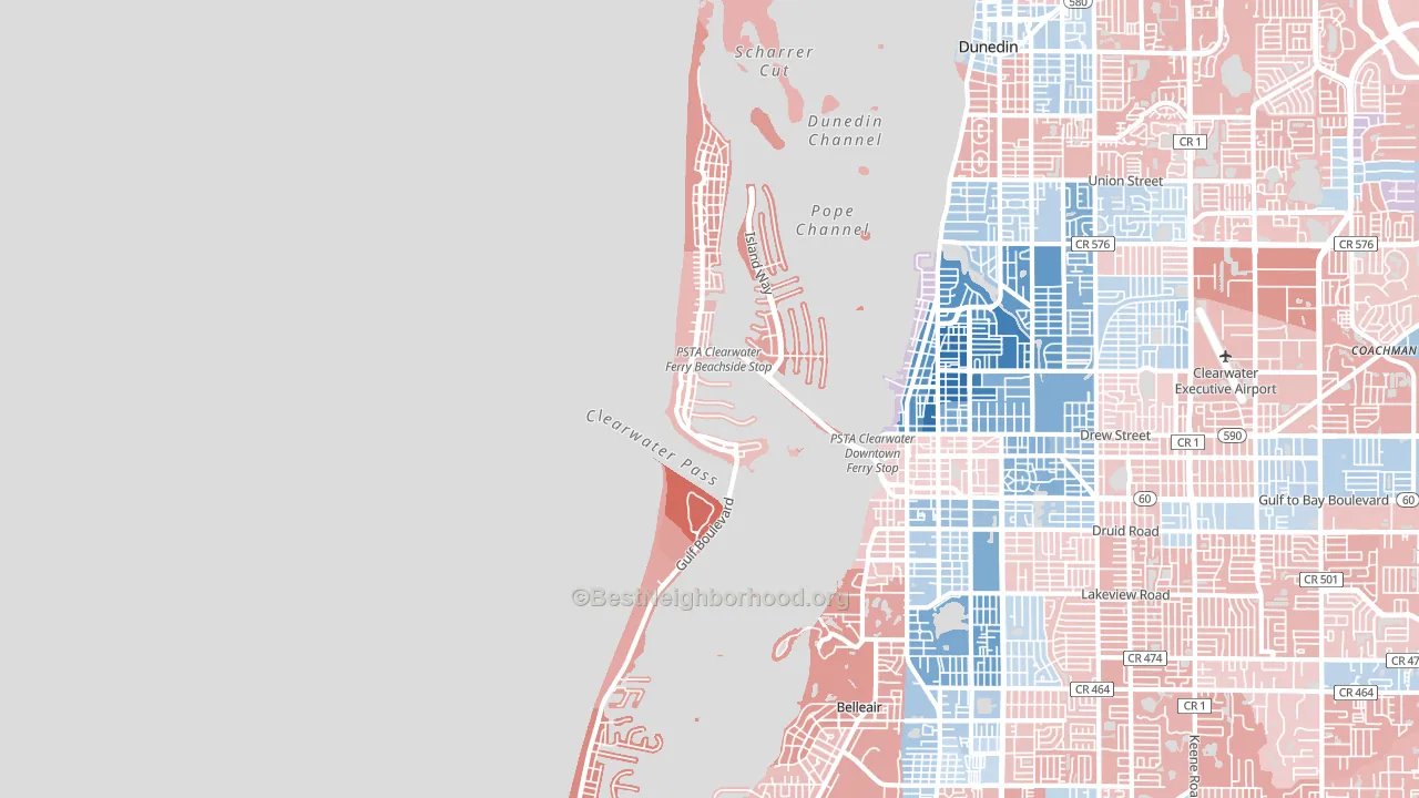 33767, FL block-group political-lean map