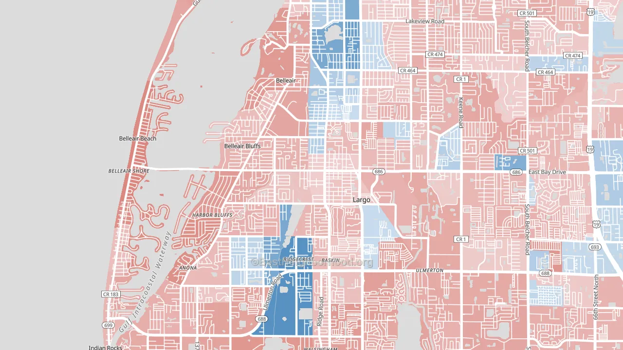 33770, FL block-group political-lean map