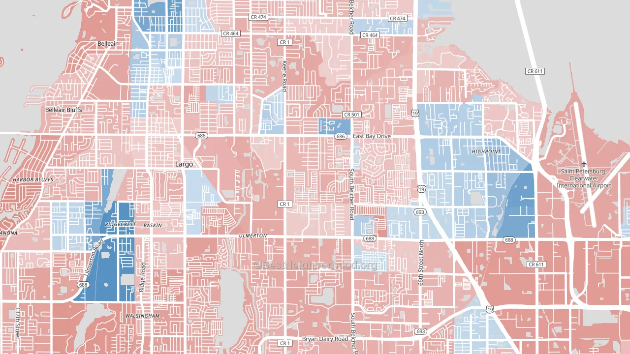 33771, FL block-group political-lean map