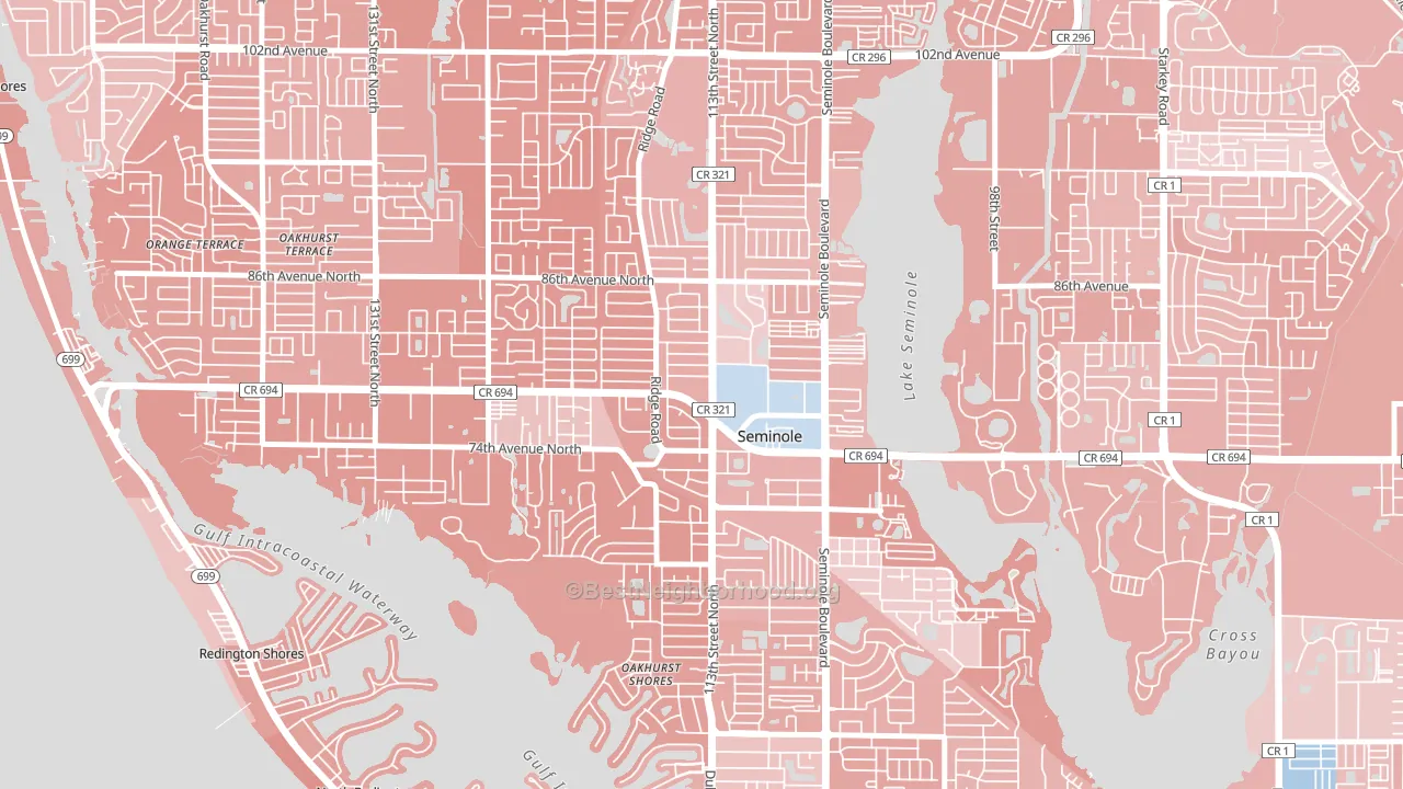 33772, FL block-group political-lean map