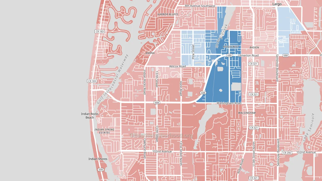 33774, FL block-group political-lean map