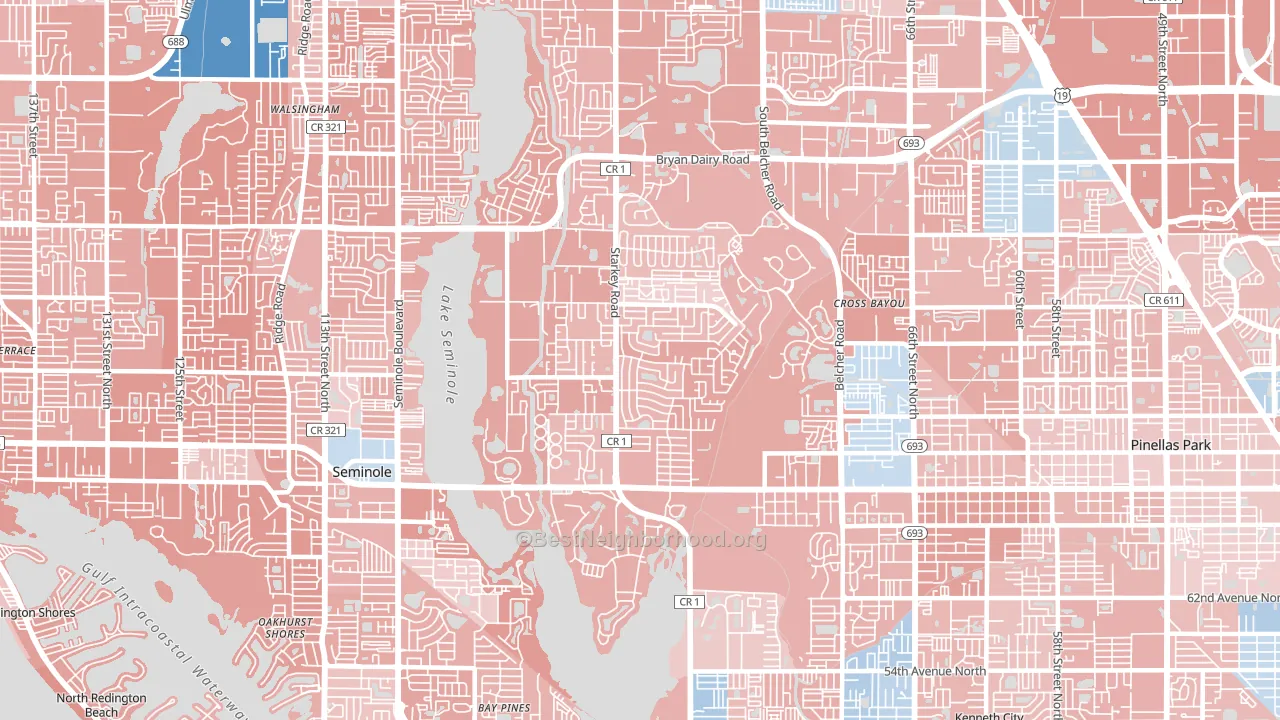 33777, FL block-group political-lean map