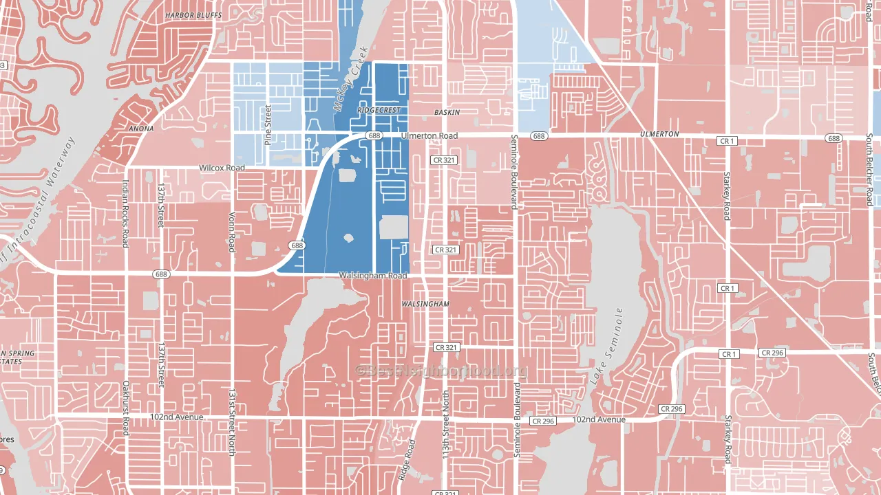 33778, FL block-group political-lean map