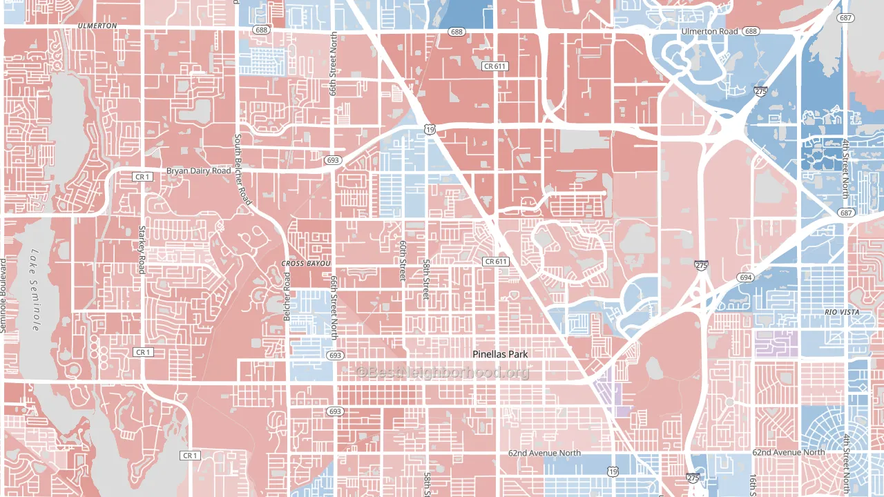 33782, FL block-group political-lean map