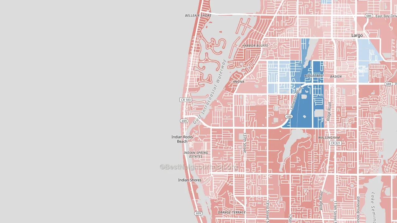 33785, FL block-group political-lean map